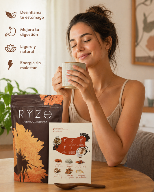 ☕RYZE Mushroom Coffee – Ligero para tu estómago, poderoso para tu bienestar🍄‍🟫