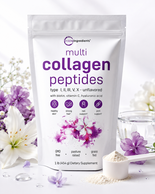 ✨ Multi Collagen Peptides™ | Colágeno 5 Tipos para una Piel Radiante, Cabello Fuerte y Articulaciones Saludables