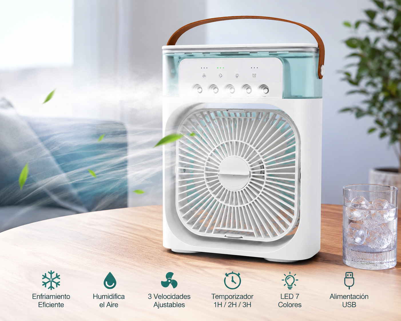 ❄️ Ventilador de aire frio Portátil 3 en 1 | Frescura Personal al Instante